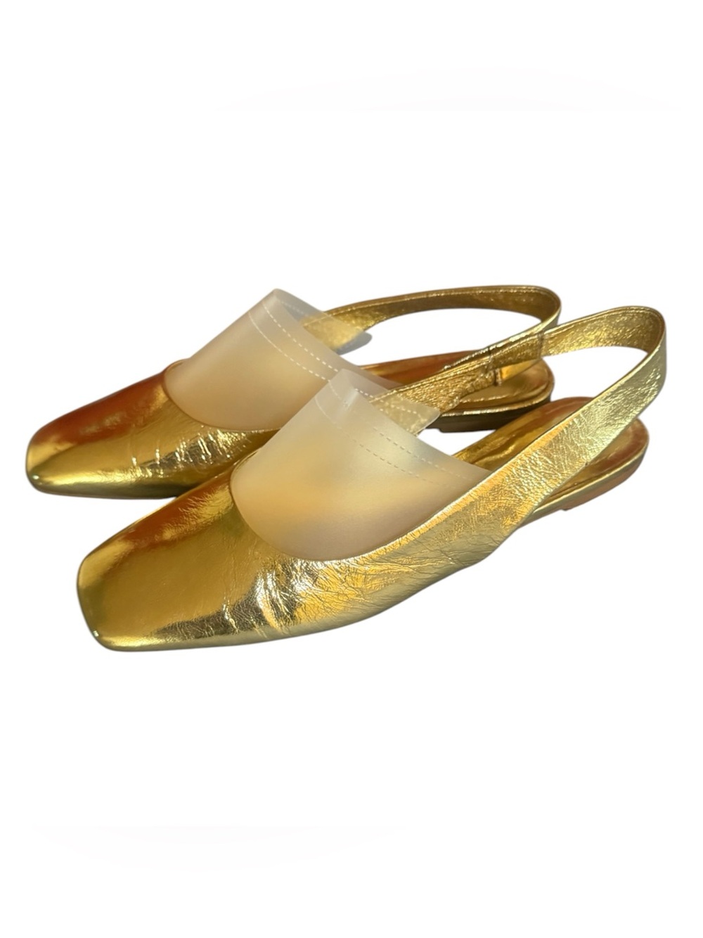 **Zara Gold Metallic Slingback Ballet Flats - EU 39 / US 8** - Picture 4 of 14
